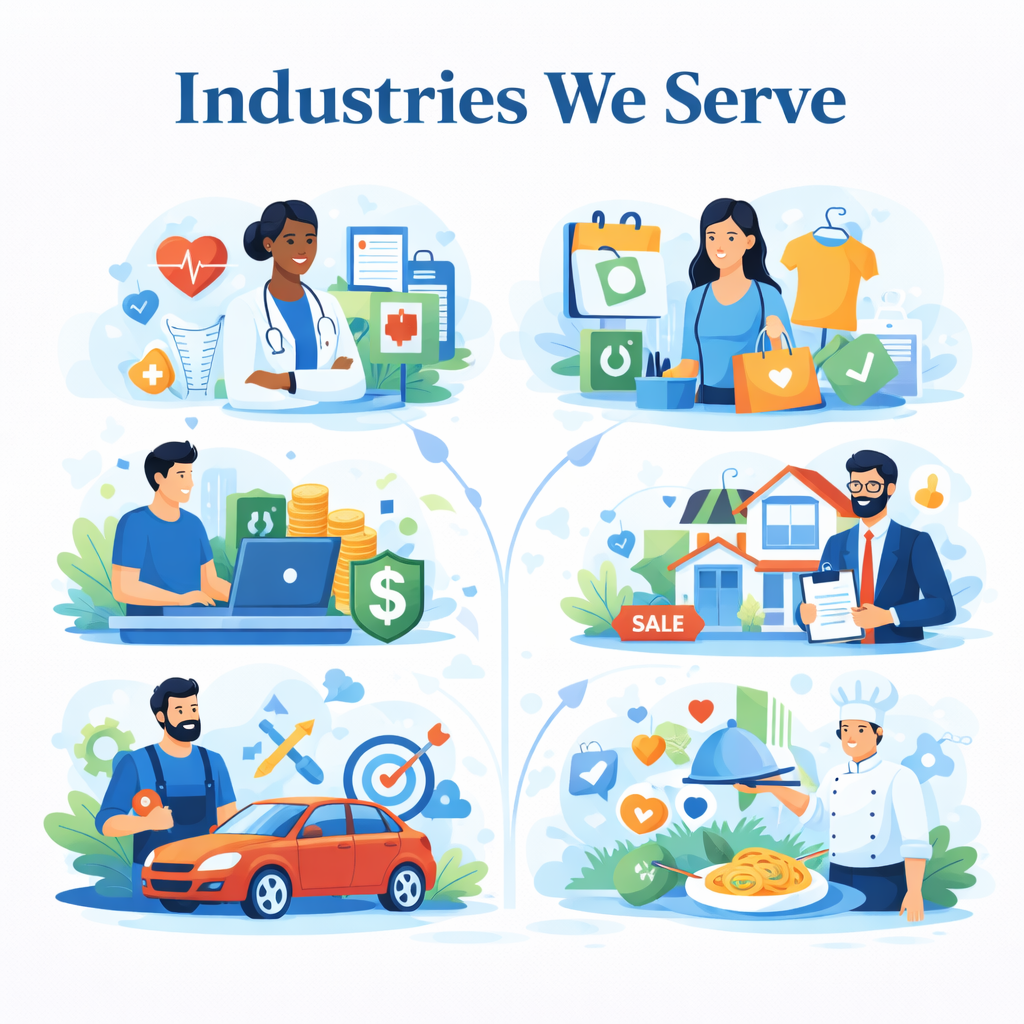 Industries We Serve in web app development